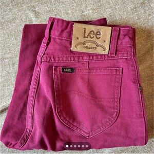 Vintage Lee Women's Burgundy Jeans